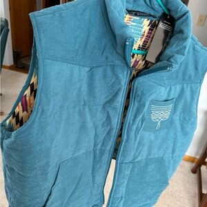 Lucky & Blessed Teal Quilted Vest